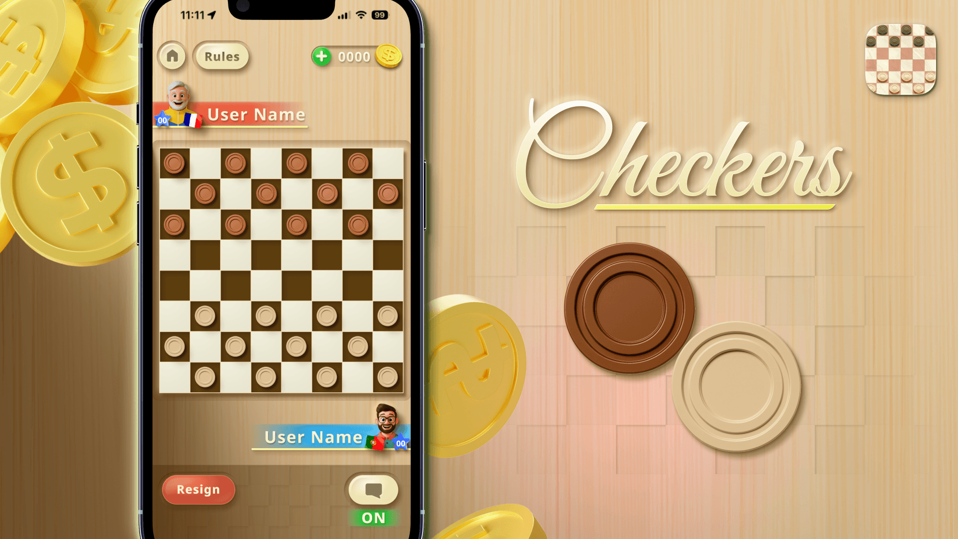 Draughts Game - Checkers App preview